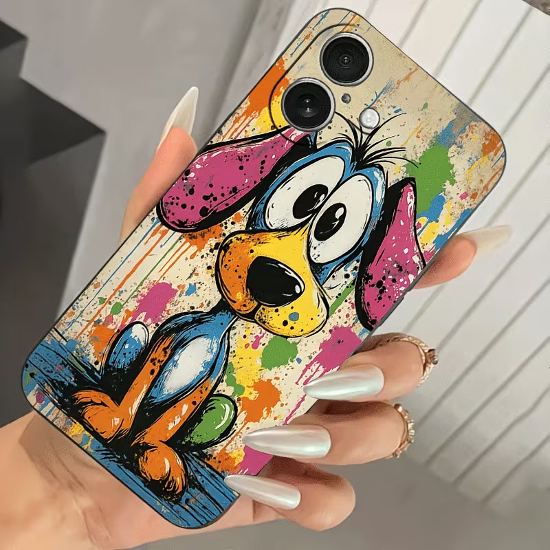Graffiti Colored Puppy TPU Pho - đánh giá và giá Apple Iphone 15 Pro Max
