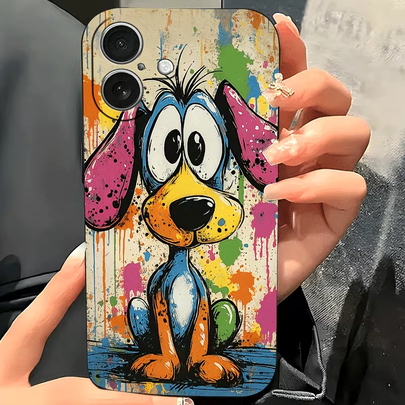 Graffiti Colored Puppy TPU Pho - đánh giá và giá Apple Iphone 15 Pro Max