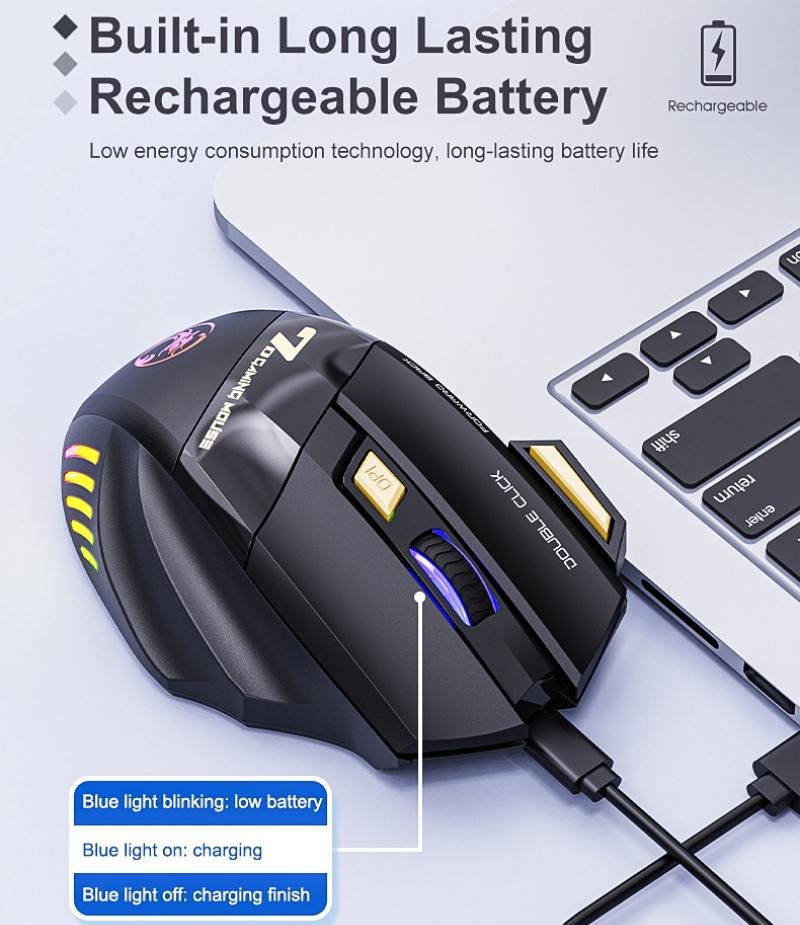 Wireless Gaming Mouse 2.4G Blu - đánh giá và giá Auto Mouse Mover